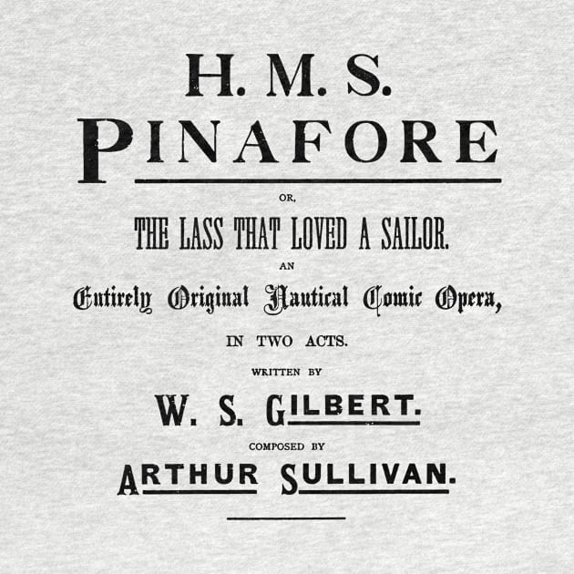 HMS Pinafore 1879 Sheet Music Song Book Cover by MatchbookGraphics